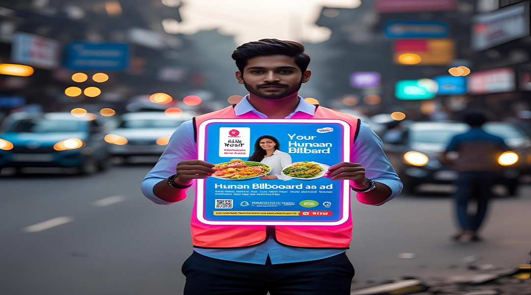 Human Billboard Advertising by AddSansar