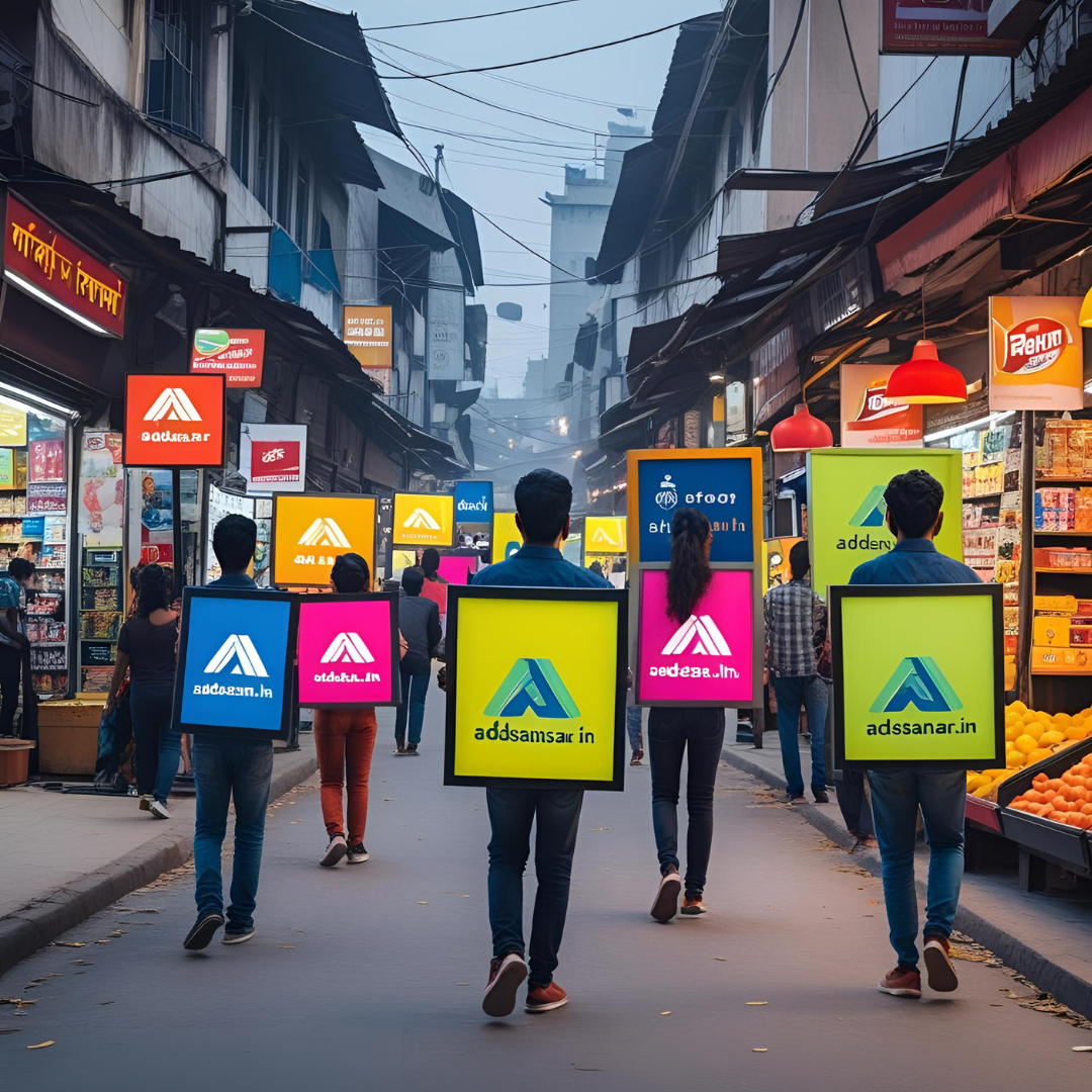 Human Billboard in Delhi