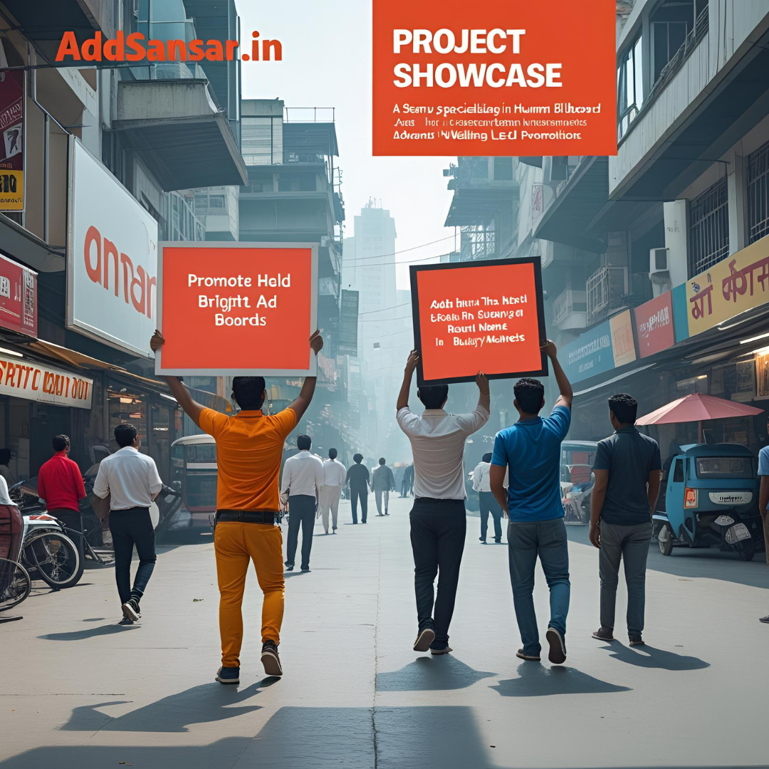Human Billboard in Delhi